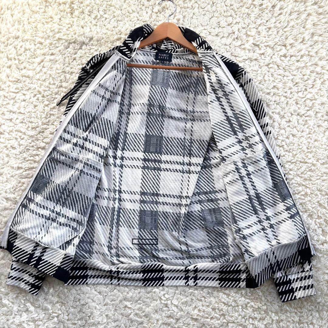 未使用級PEARLY GATES フード パーカー ジャケット ホワイト系 L
