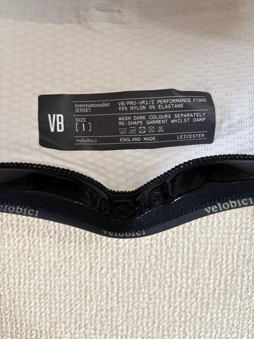 velobici サイクルジャージ Sホワイト/ブラック