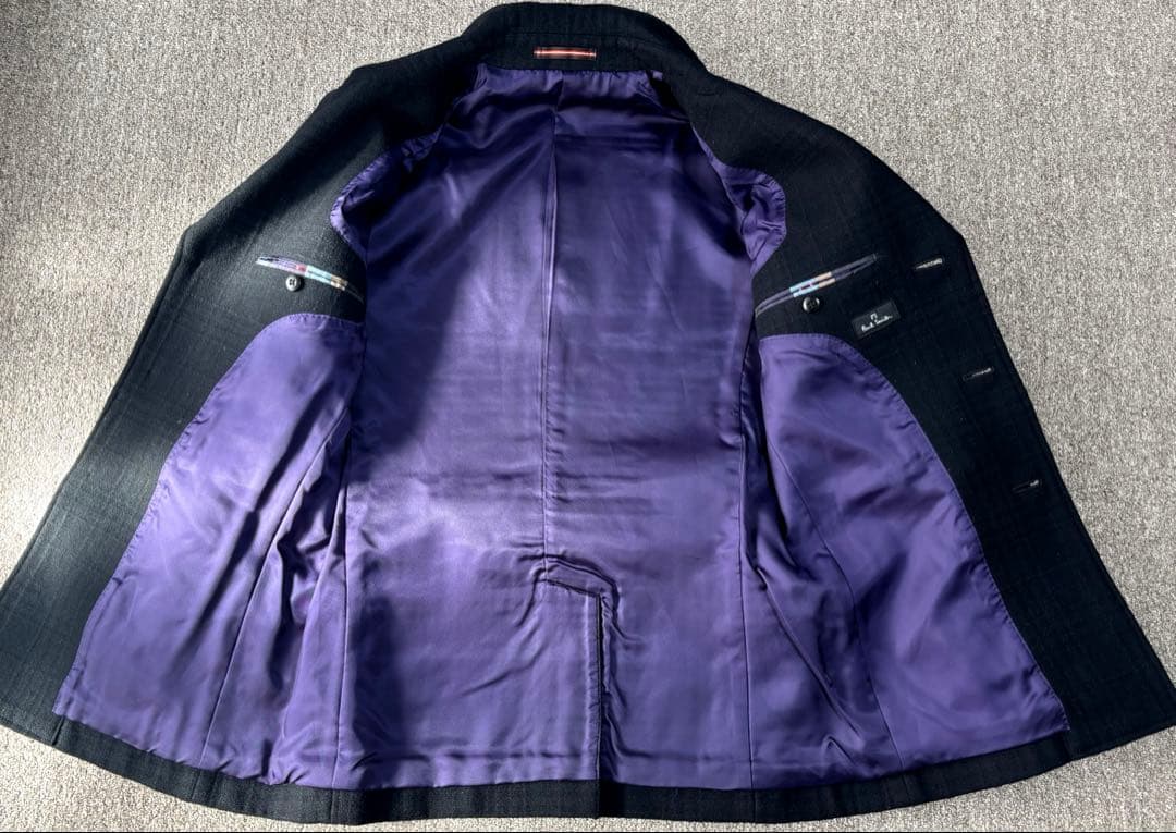 【美品】PS PaulSmith ウール　ピーコート　ブラック　サイズL