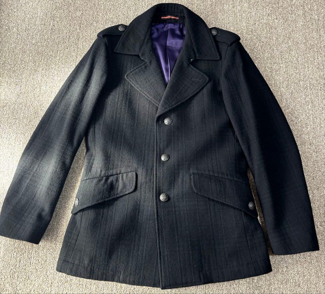 【美品】PS PaulSmith ウール　ピーコート　ブラック　サイズL