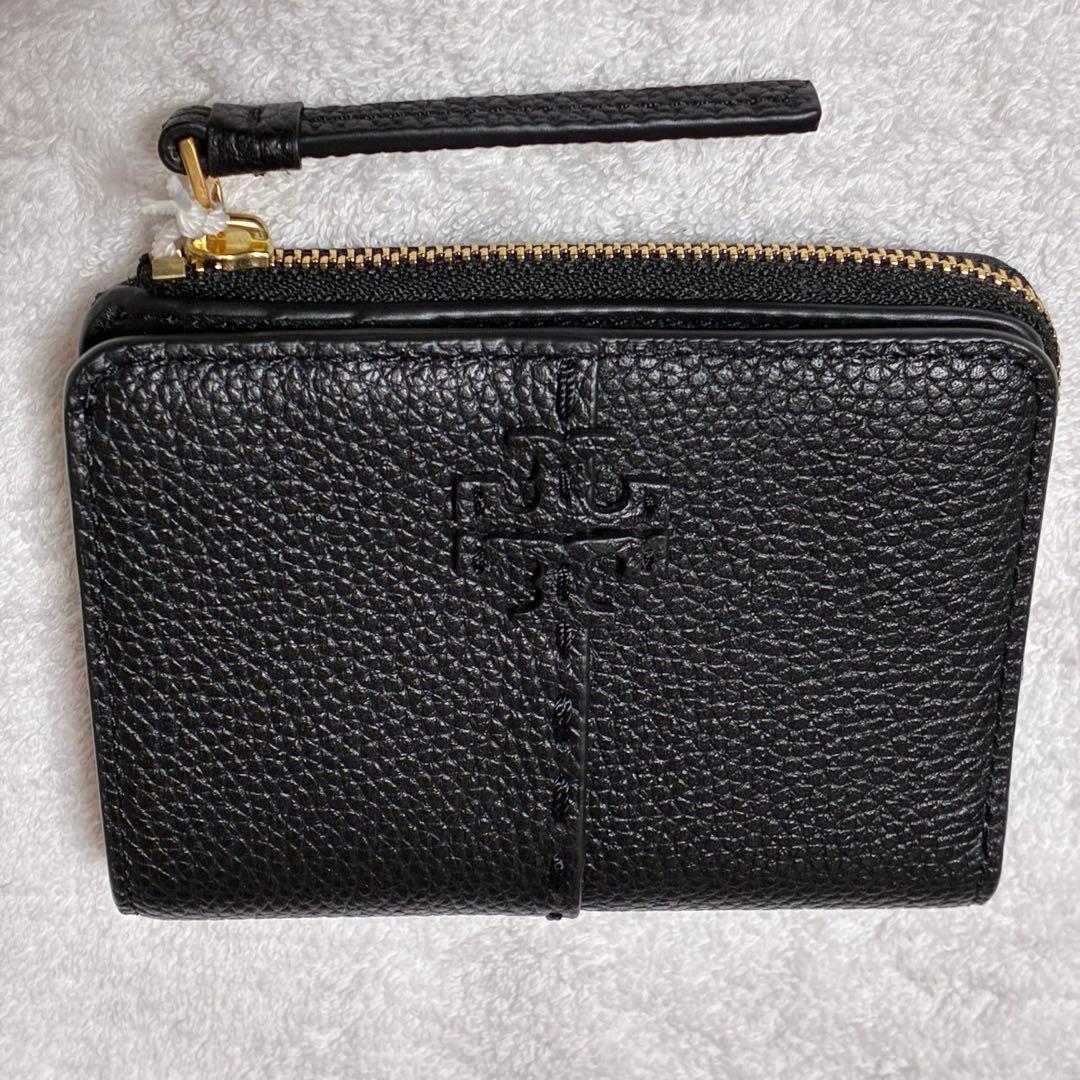 【新品未使用】TORY BURCH（トリーバーチ）　二つ折り財布　BLACK