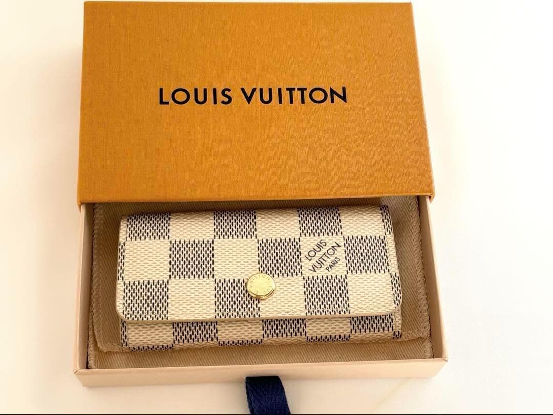 ルイヴィトンキーケースN60020ミュルティクレ4アズールダミエ RFID確認済