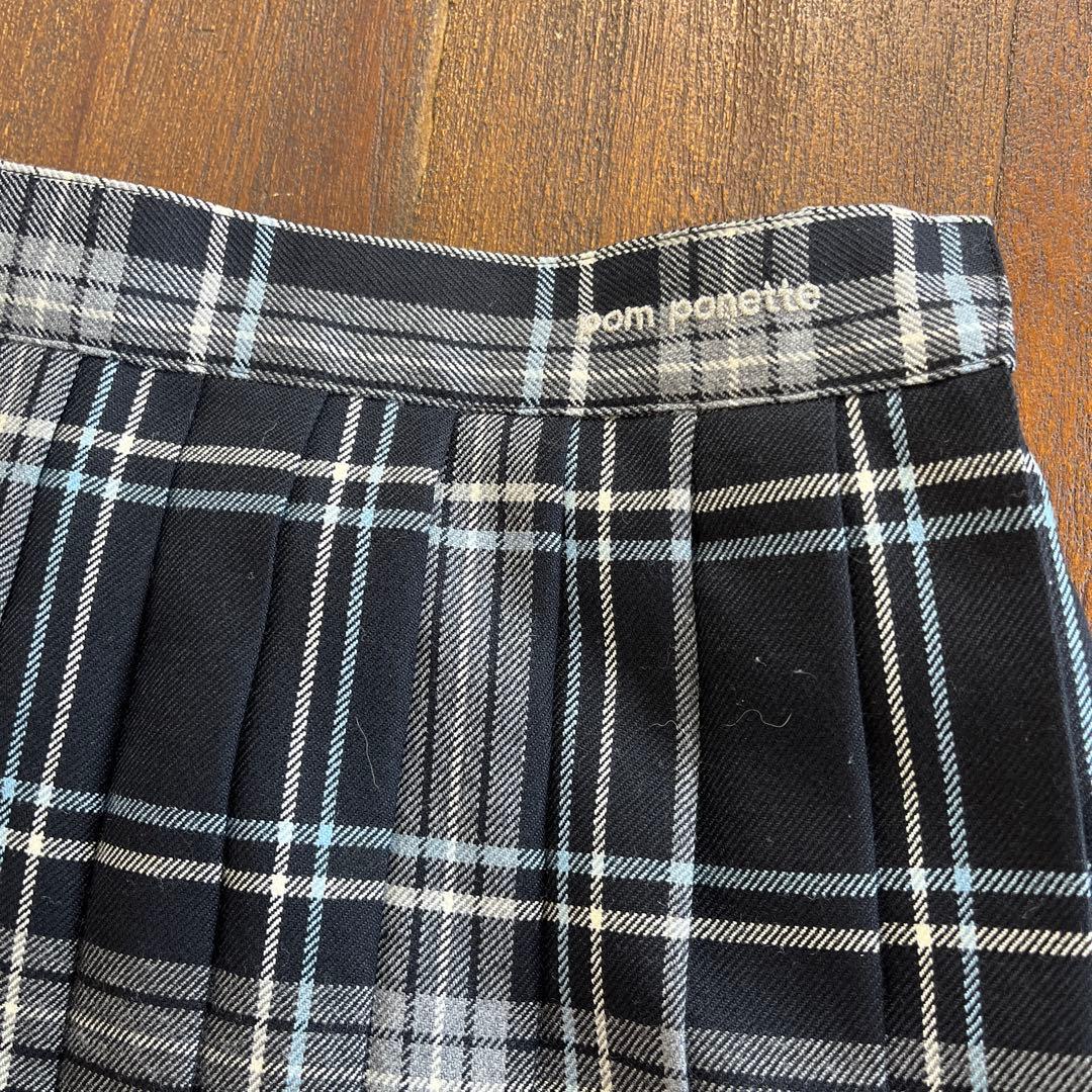 ポンポネットジュニア　フォーマル　ブレザースカート靴下ワッペン卒業式 中学受験