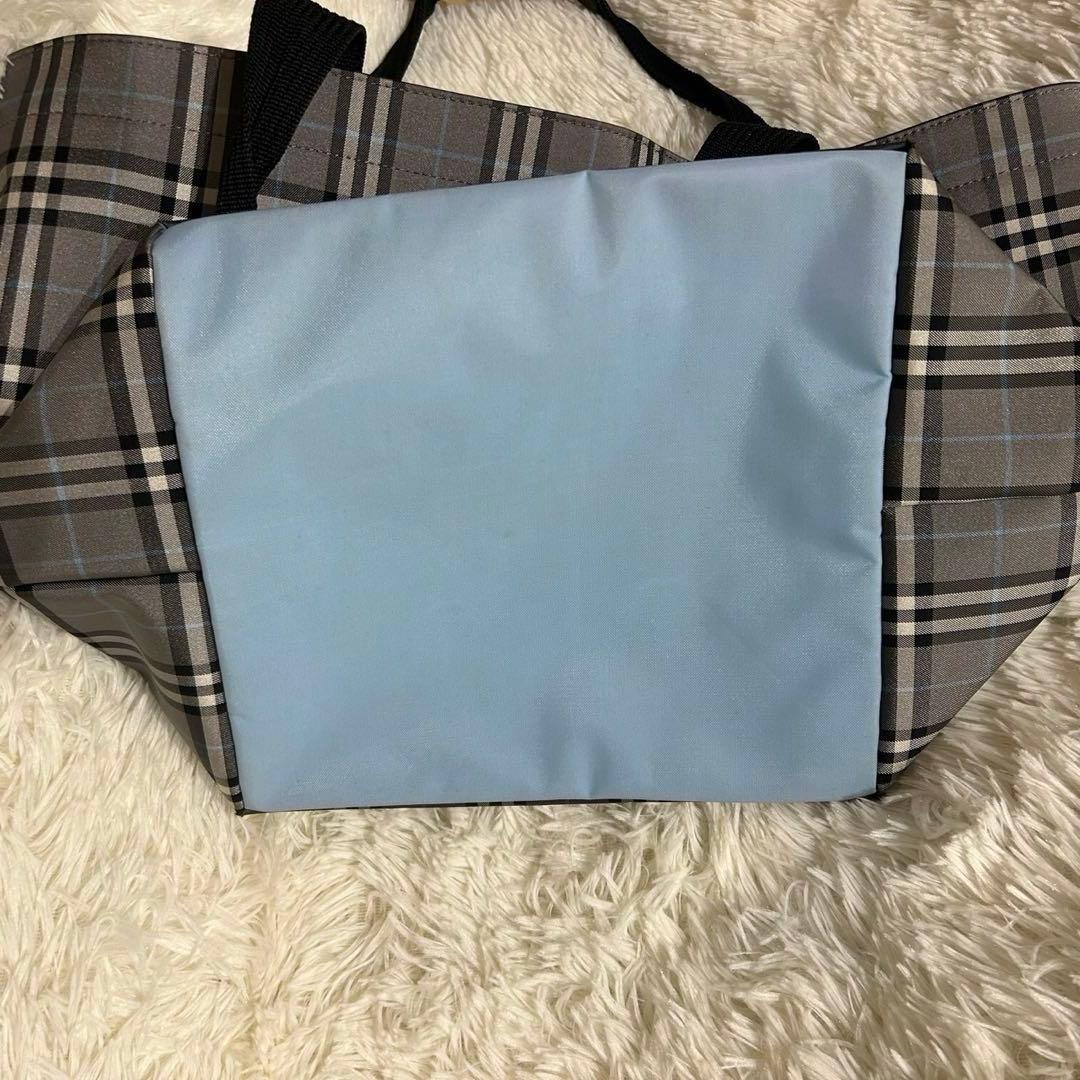Burberry バーバリー グレー チェック柄 トートバッグ