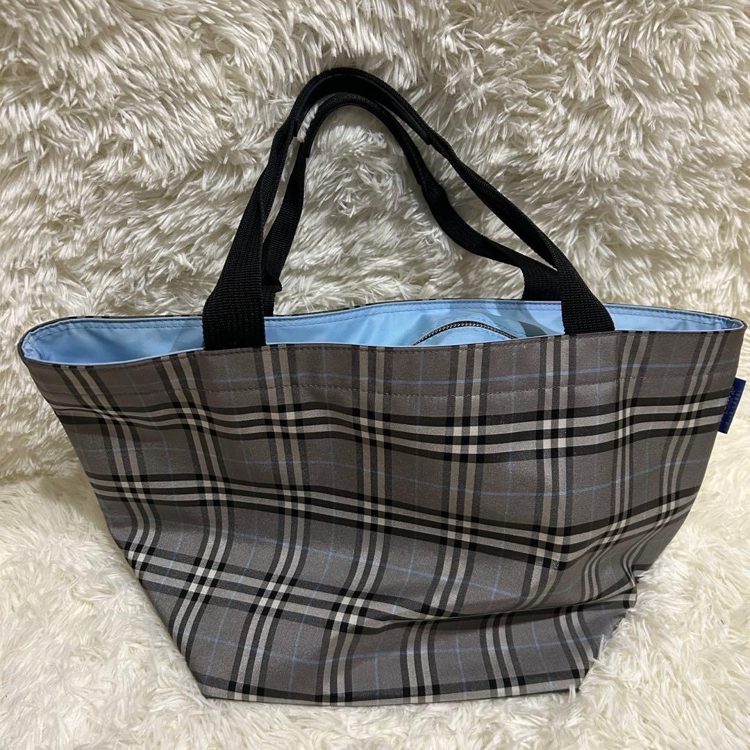 Burberry バーバリー グレー チェック柄 トートバッグ