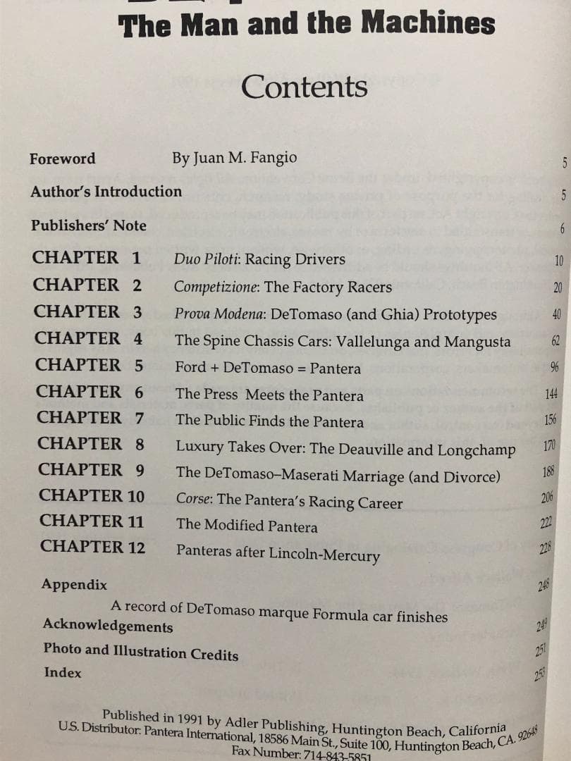 洋書 DE TOMASO The Man and the Machines