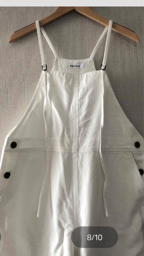 SACRA ホワイトサロペット・オーバーオール