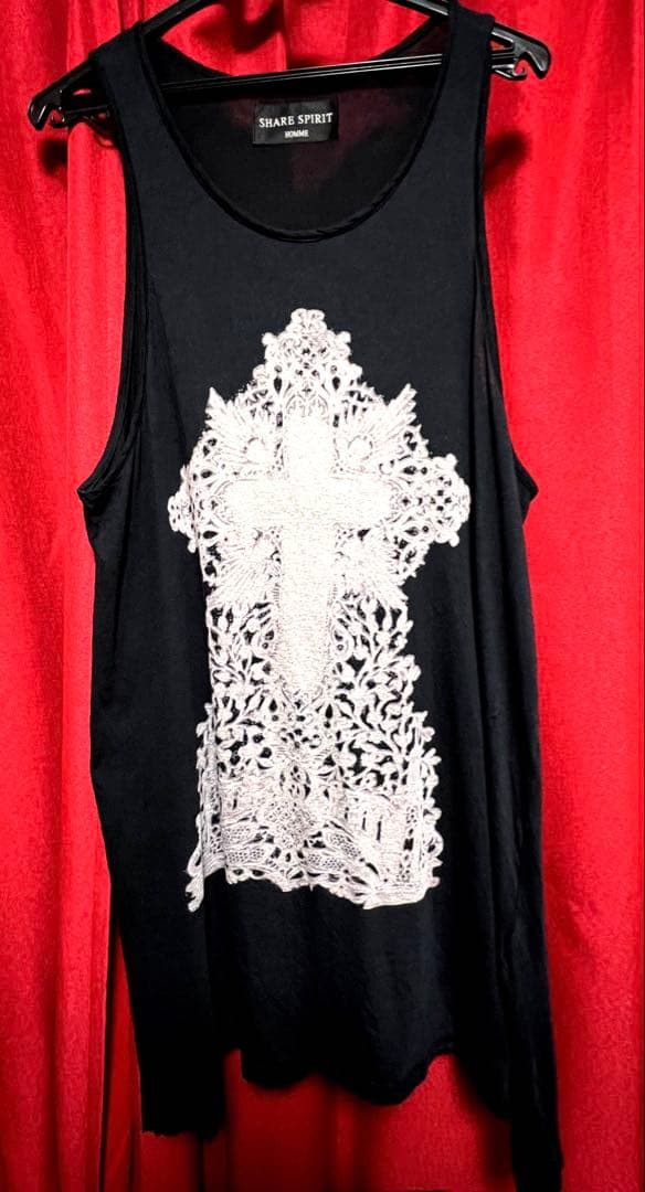 HYDE着用 SHARE SPIRIT クロスレース タンクトップ