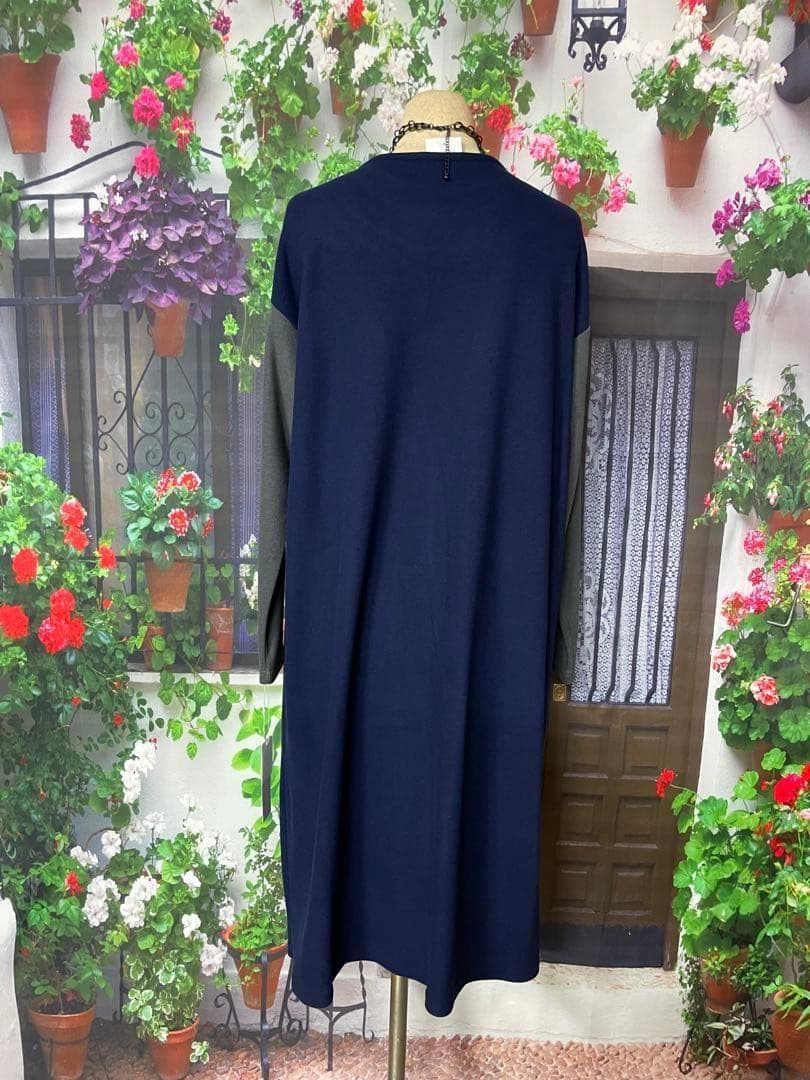 とも173新品KAGURAYA11000円フロッキープリントチュニック