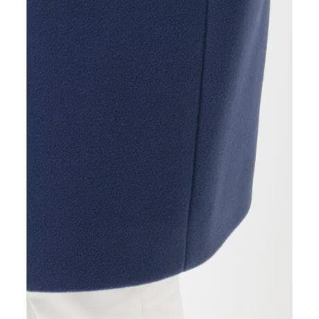 23区　【中村アンさん着用】ダブルクロスベロアスタンドカラーコート　インクブルー