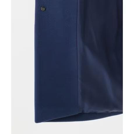 23区　【中村アンさん着用】ダブルクロスベロアスタンドカラーコート　インクブルー