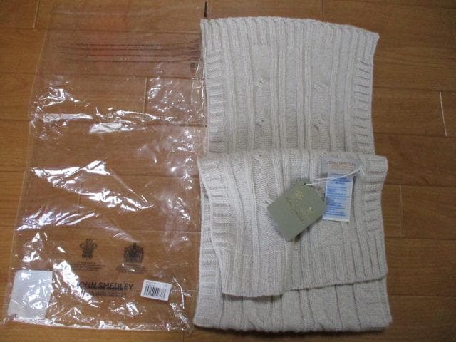 JOHN SMEDLEY　ジョンスメドレー　カシミア　マフラー　未使用品