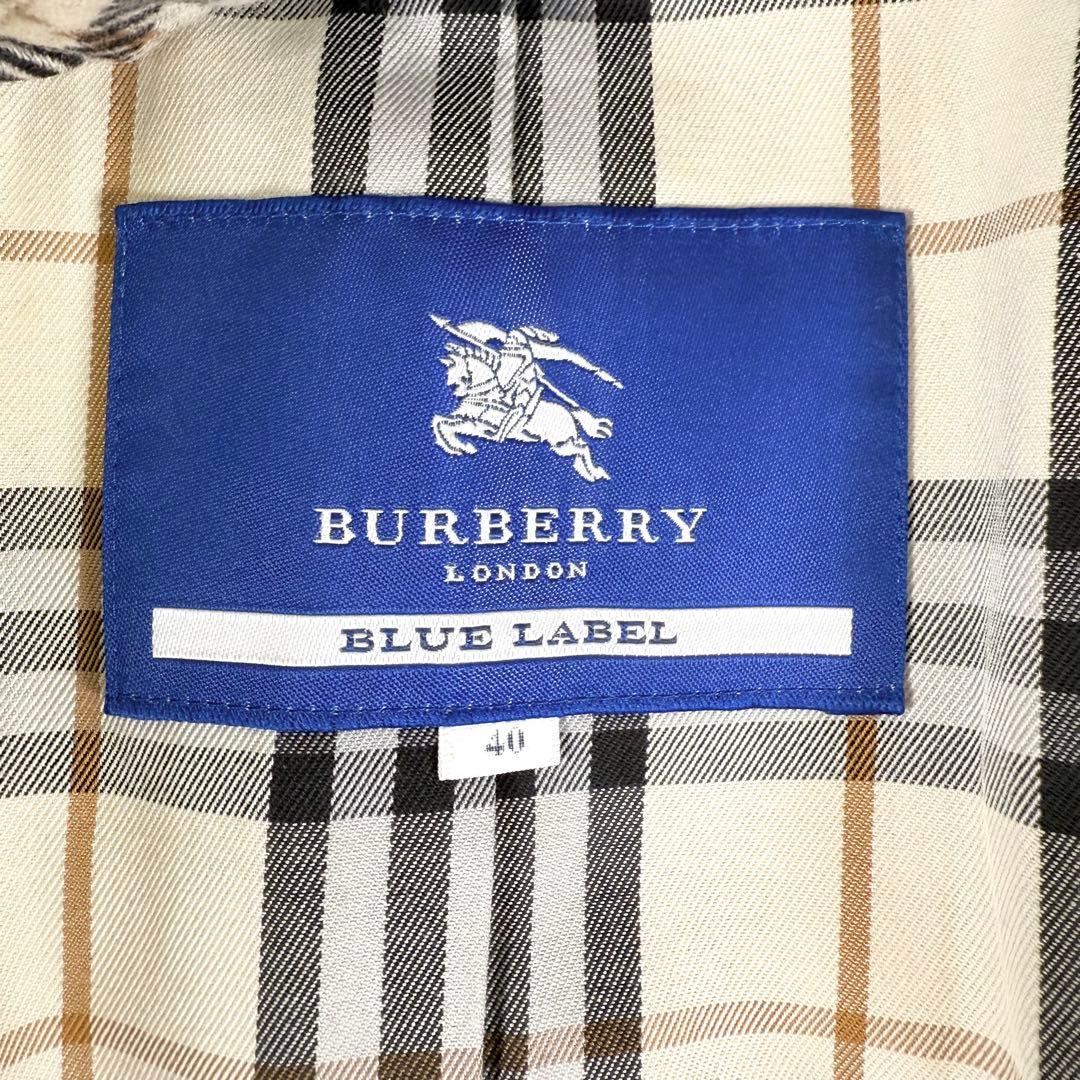 バーバリーブルーレーベル トレンチコート ロング丈 ライナー付 ノバチェック L
