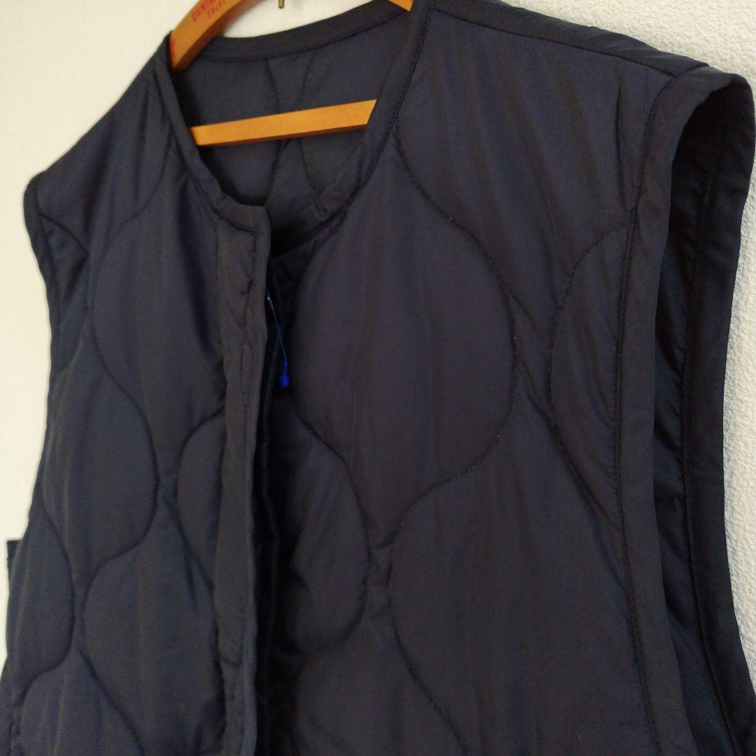 【専用】ヘリンドットサイ キルティング ロング ベスト 紺