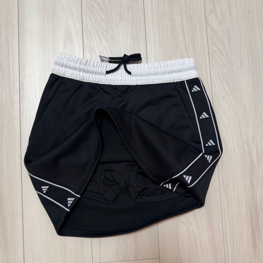 セットアップ 裏起毛 スカート 秋冬 ジャケット アディダス ゴルフウェア 黒