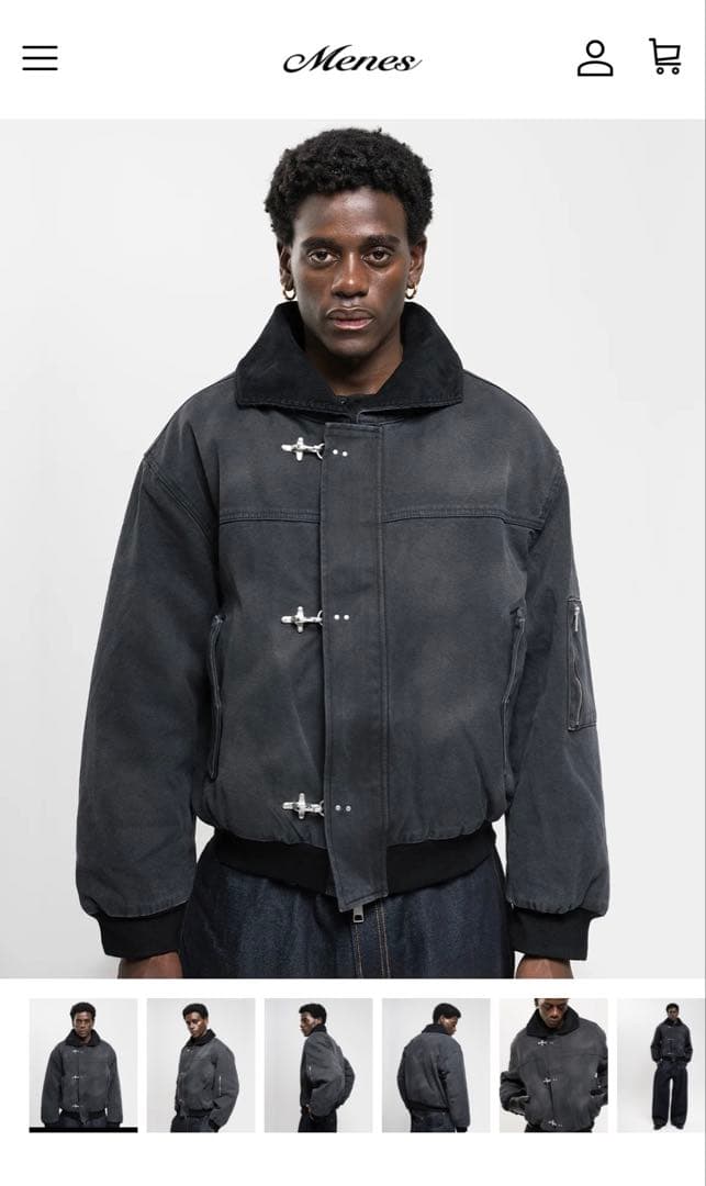 【破格】Menes Wabi-Sabi Clasp Bomber Jacket