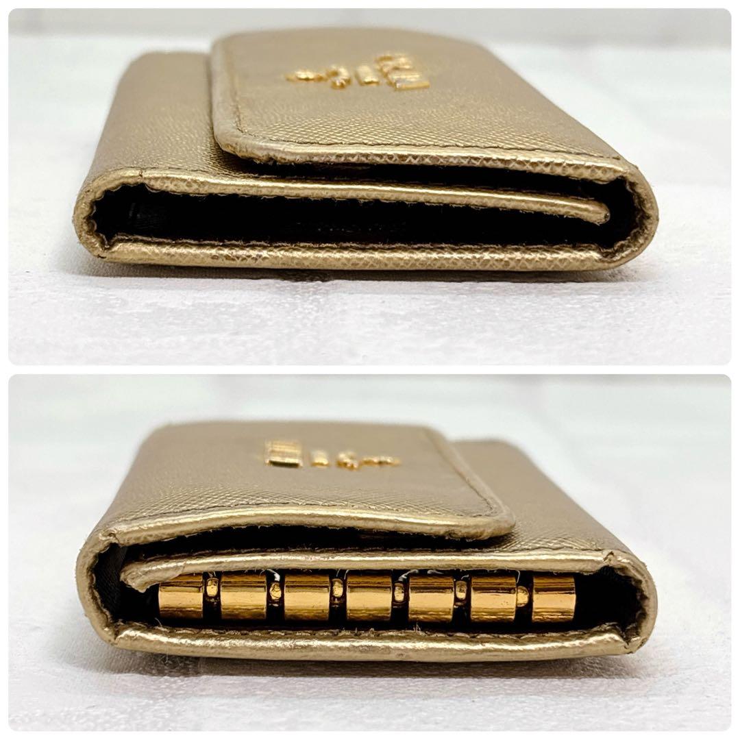 希少✨PRADA プラダ 6連 キーケース レザー ゴールド 箱付き レア