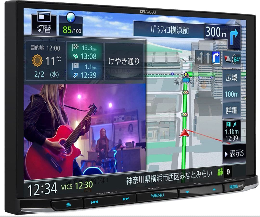 KENWOOD 彩速ナビ 8インチ MDV-S809L カーナビ 美品