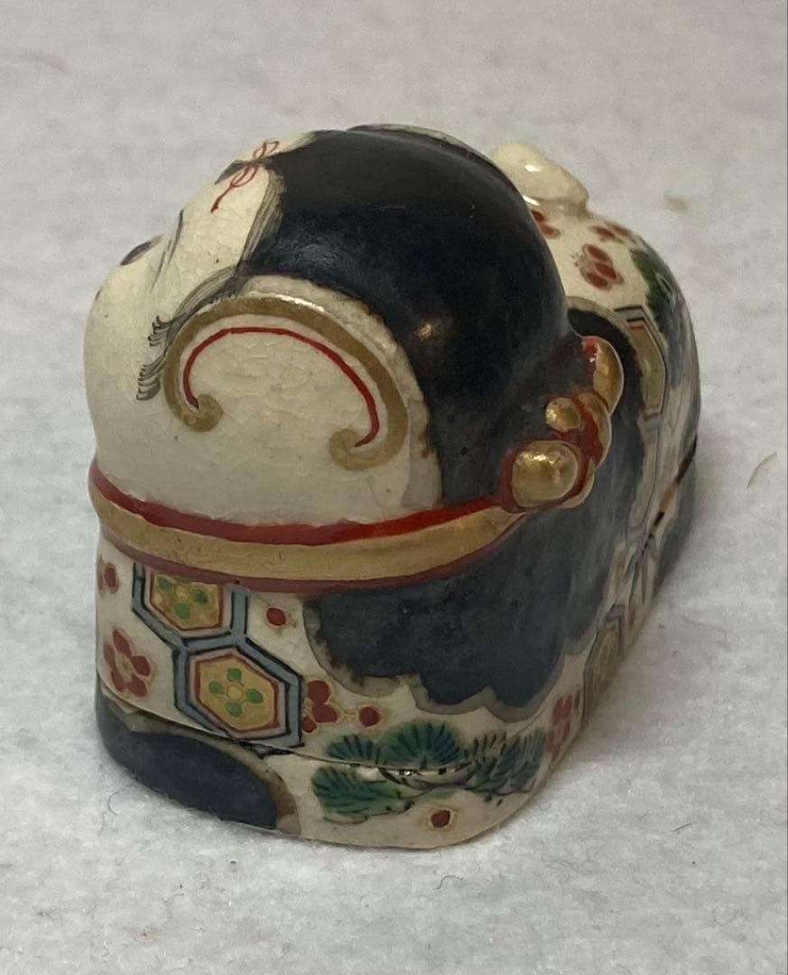 B400h「犬張子 香合」伊東陶山造　共箱　京焼　香道具　茶道具　キズ有