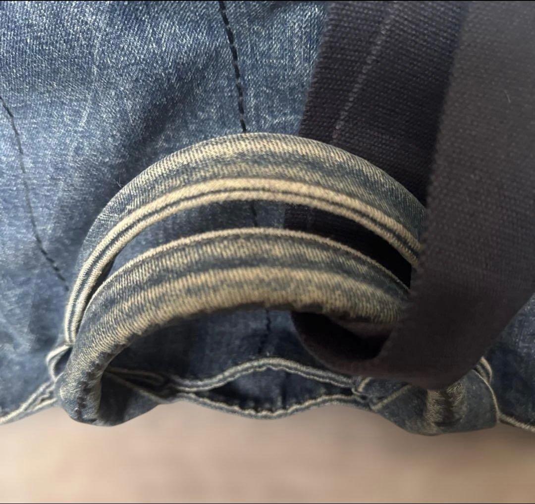 本日お値下げ中❣️PRADA デニム カナパバッグショルダー付❣️角ハンドル破れ無し