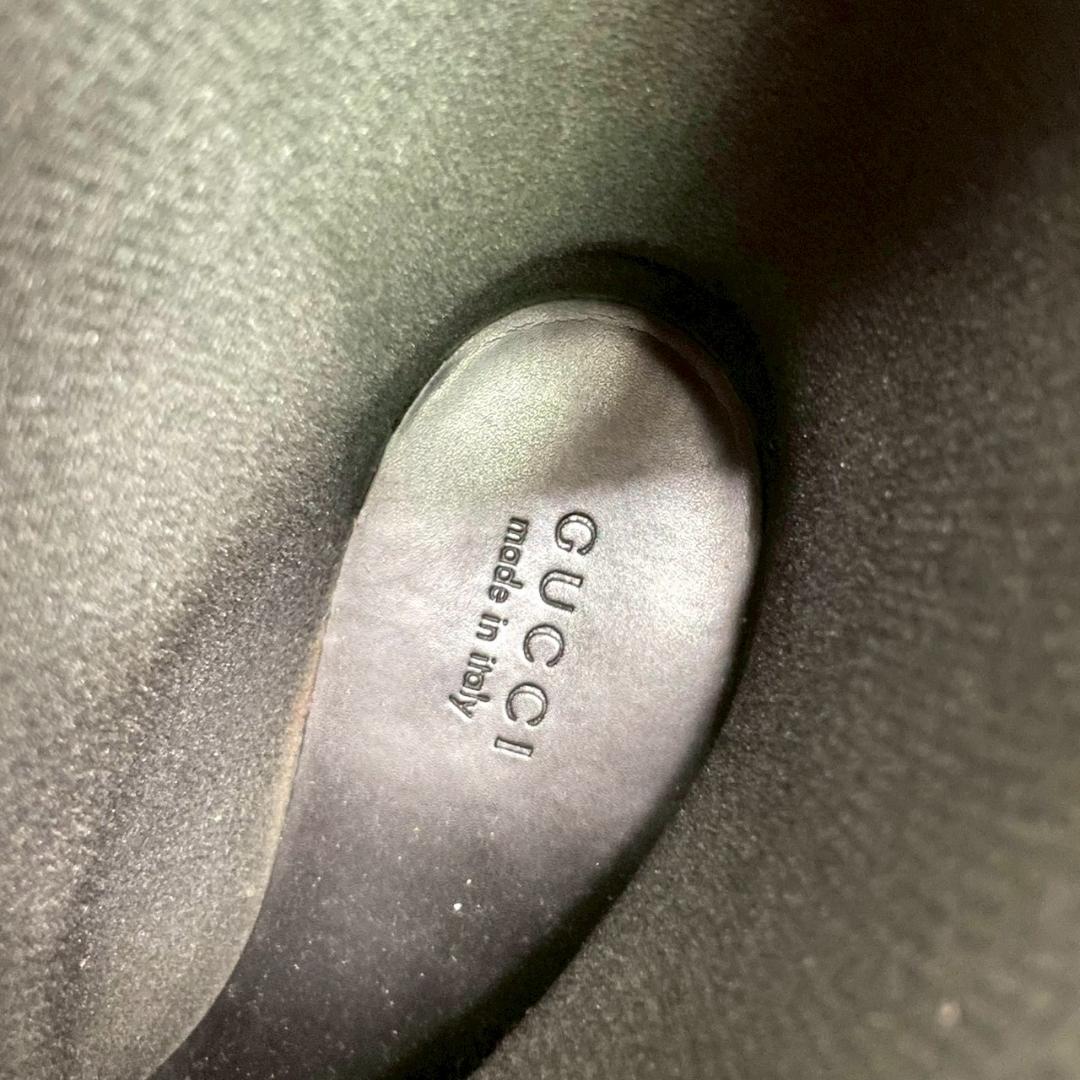 GUCCI　グッチ　レインブーツ　GG　シェリーライン　グリーン