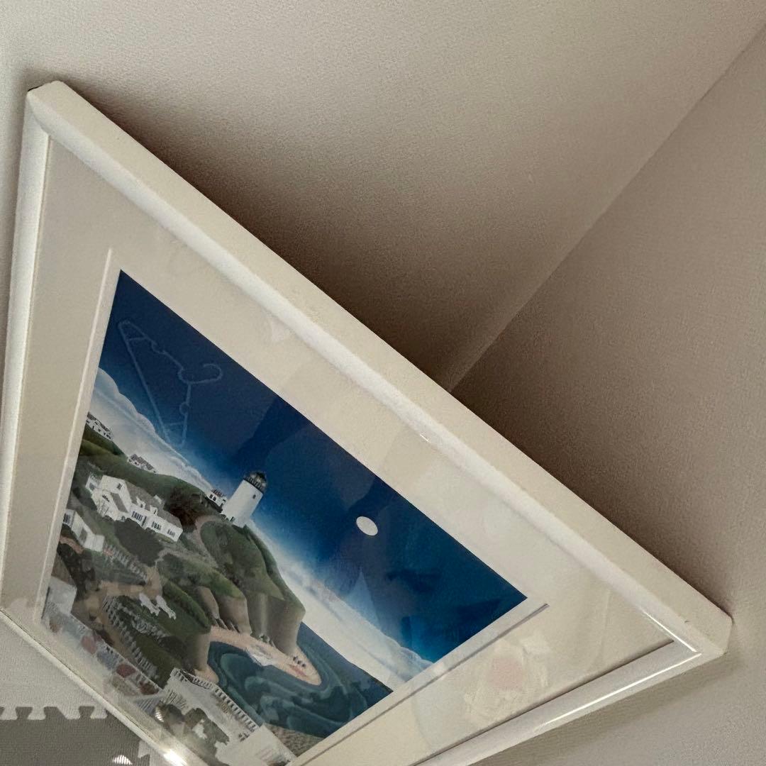 トーマス・マックナイト　ナンタケットの灯台 額入りポスター　アート　ヴィンテージ