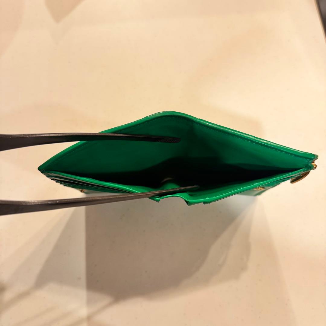 ボッテガヴェネタ 折り財布 カセット イントレチャート レザー 現行 グリーン