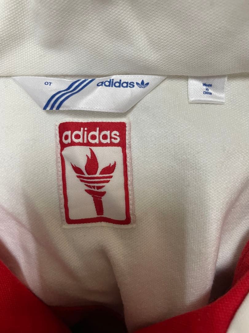 90s adidas アディダス　トラックジャケット　アーカイブ　中国　赤　刺繍