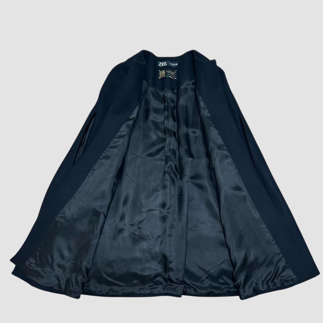 美品 ZARA ザラ ポンチョ ケープコート マントコート MANTECO XS