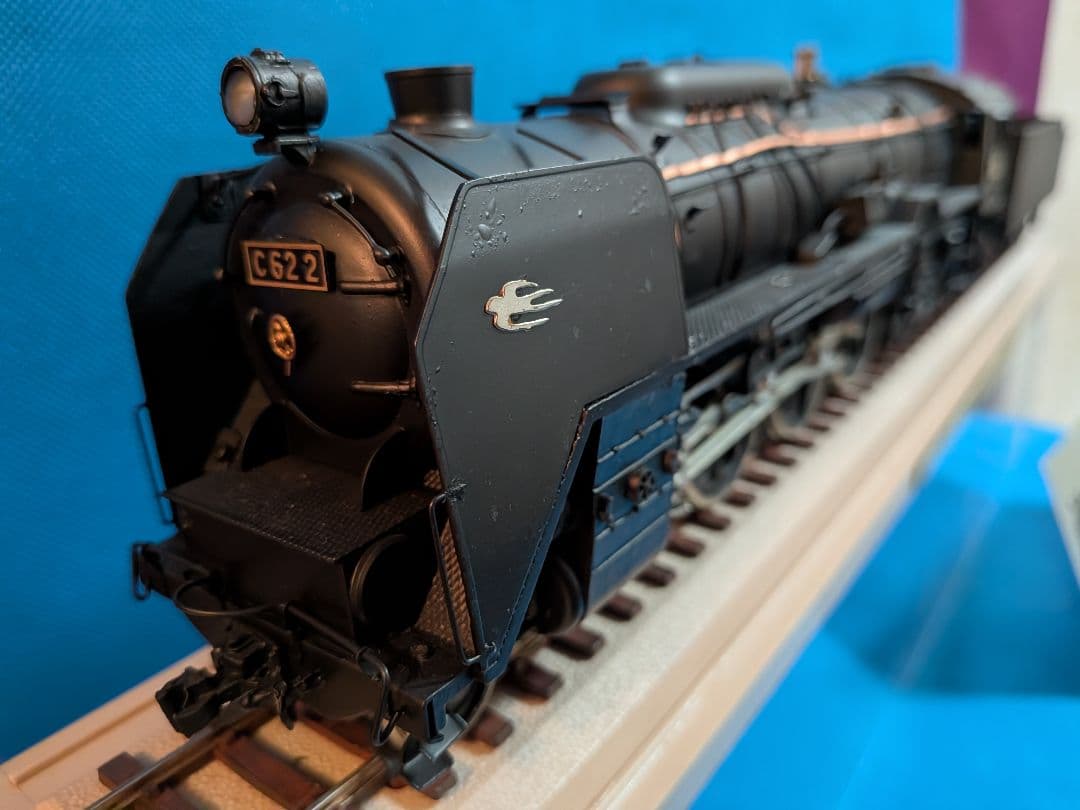 蒸気機関車Ｃ６２金属製ビッグスケールサイズ全長５０センチ約２Kg飾りオブジェ置物