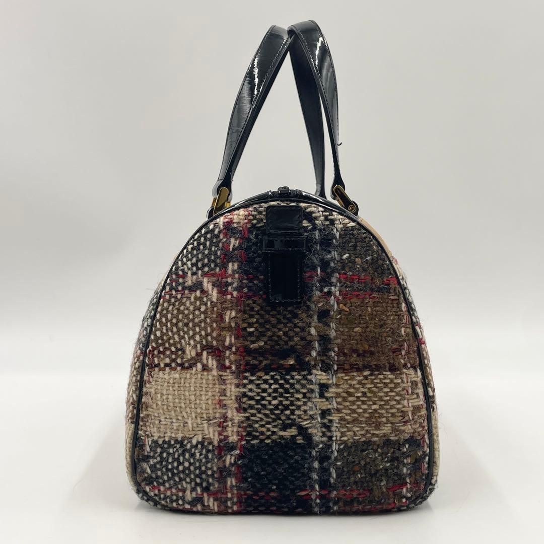 入手困難・美品✨BURBERRY ツイード ミニボストン ノバチェック 大容量