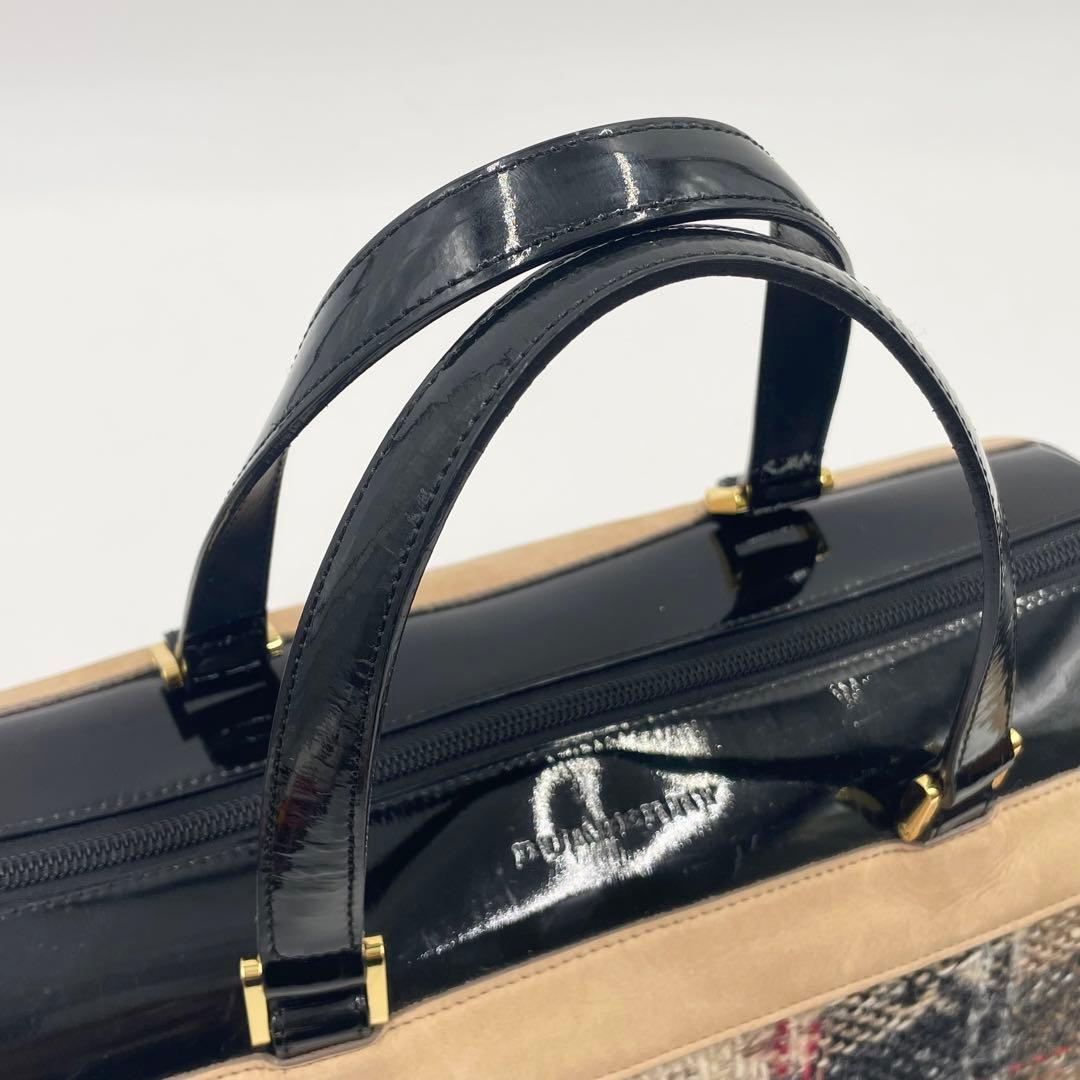 入手困難・美品✨BURBERRY ツイード ミニボストン ノバチェック 大容量