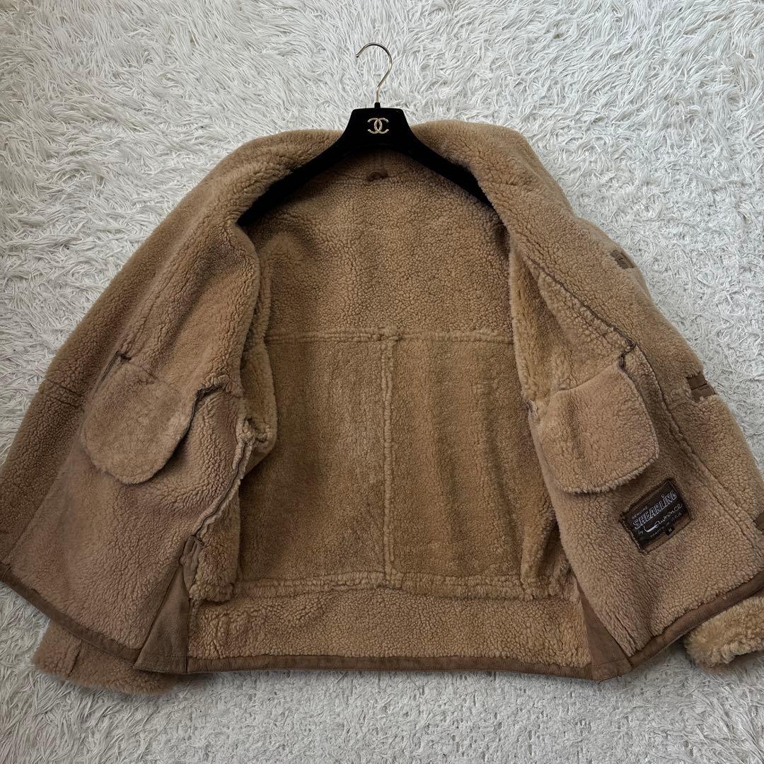 希少【SHEARLING】USA くるみボタン　ムートン　ボアスエード　US M