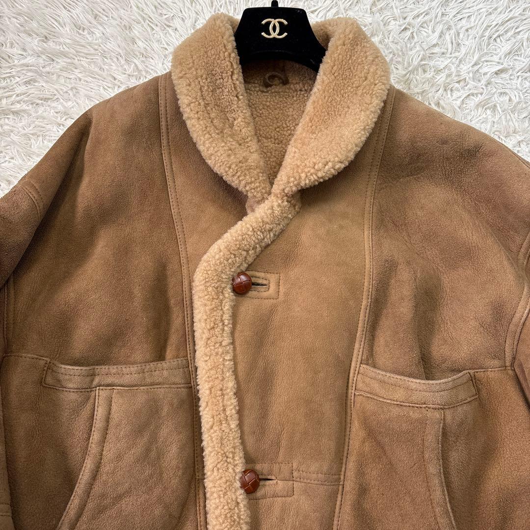 希少【SHEARLING】USA くるみボタン　ムートン　ボアスエード　US M
