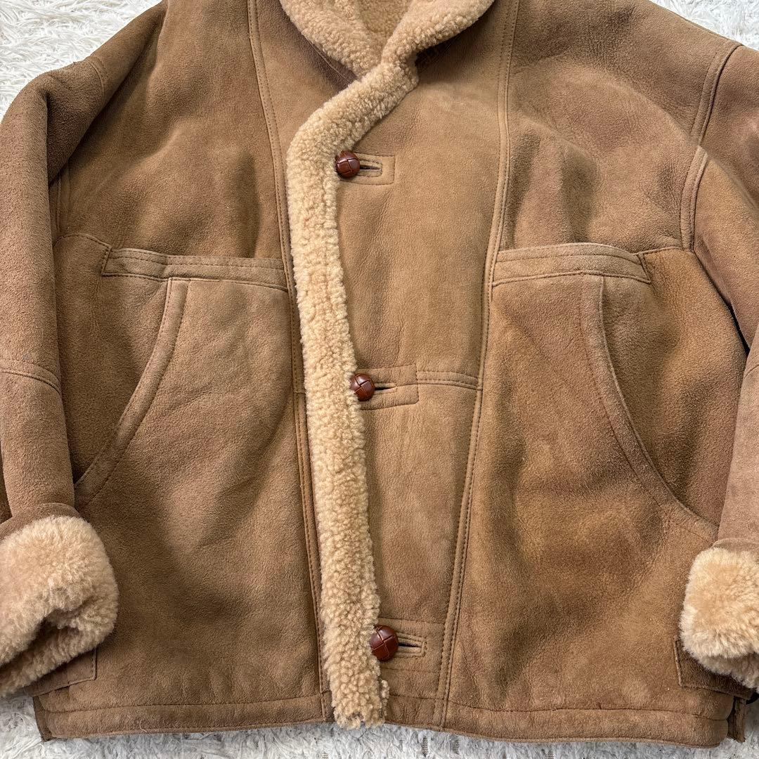 希少【SHEARLING】USA くるみボタン　ムートン　ボアスエード　US M