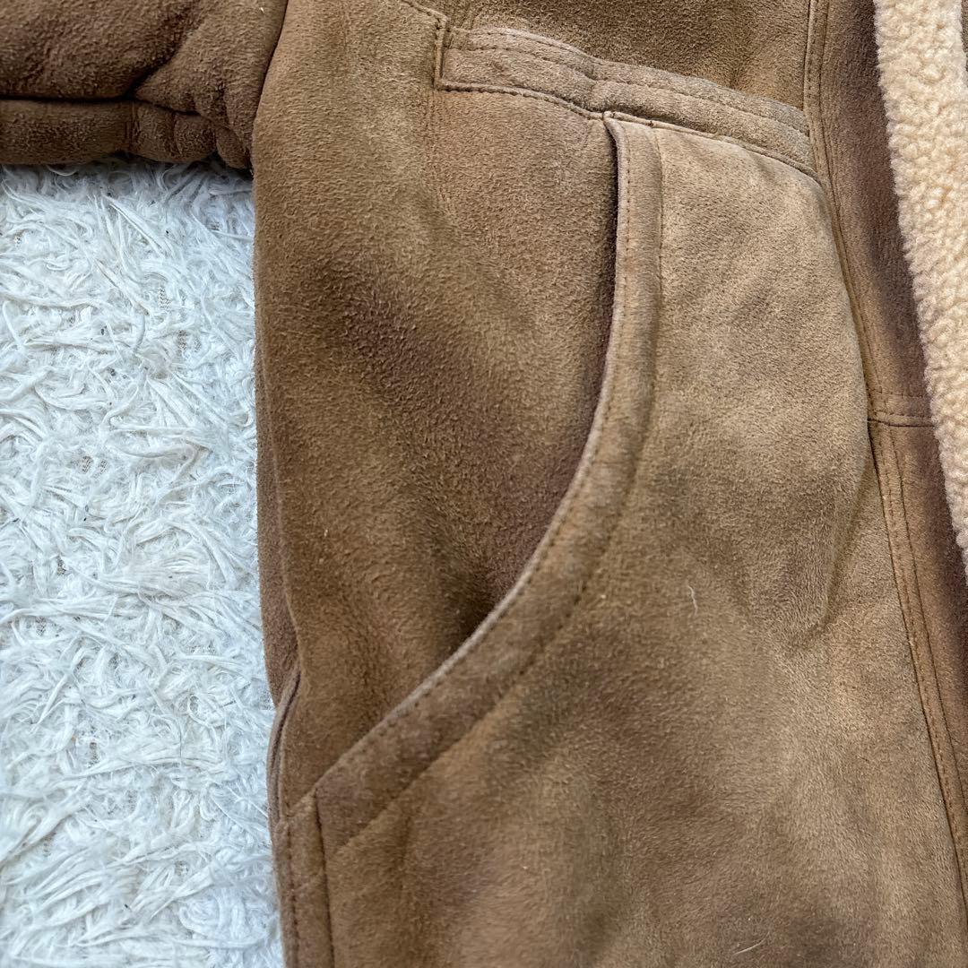 希少【SHEARLING】USA くるみボタン　ムートン　ボアスエード　US M