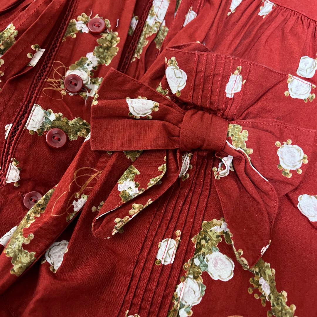 ピンクハウス　ハートリース　ワンピース＆エプロンワンピースセットピンク　赤