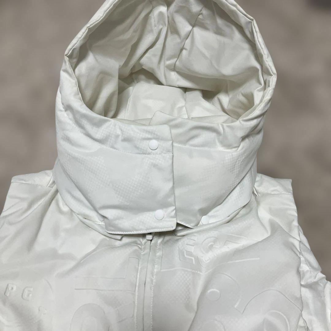 【2WAY】パーリーゲイツ ロゴダウン ベスト ホワイト フード サイズ0