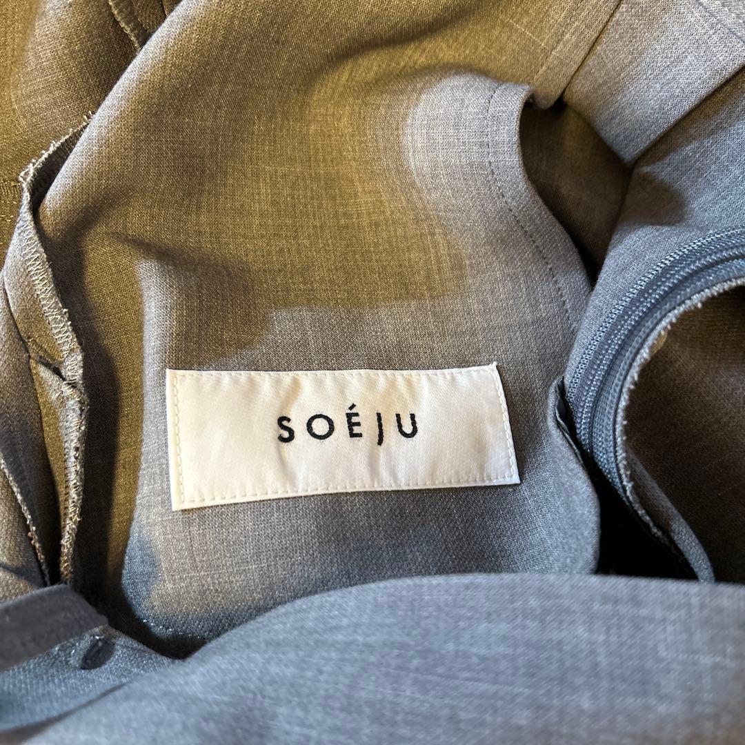 ソージュ soeju ウールライク　タックパンツ