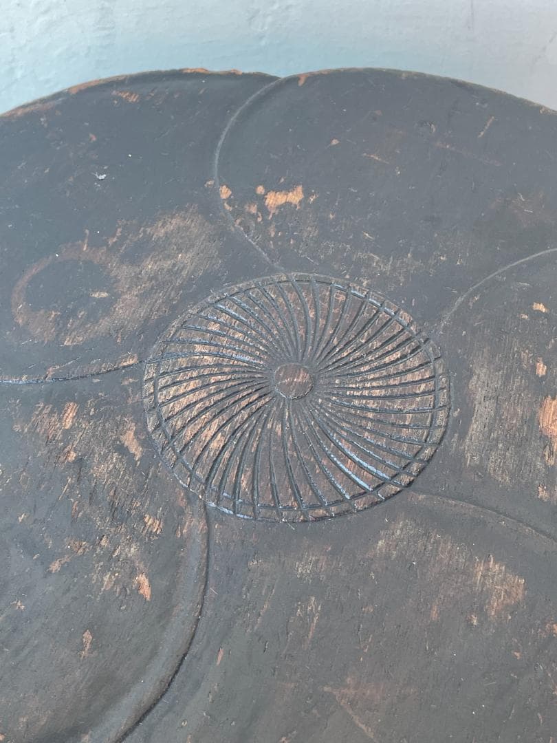 中国 アンティーク ヨーロッパ 猫足 脚 獅子 スツール テーブル 花台 彫刻