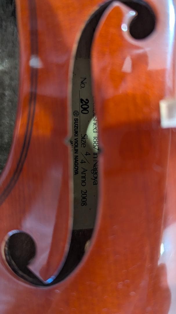 Suzuki バイオリン 2008モデル 4/4サイズ ケース付き