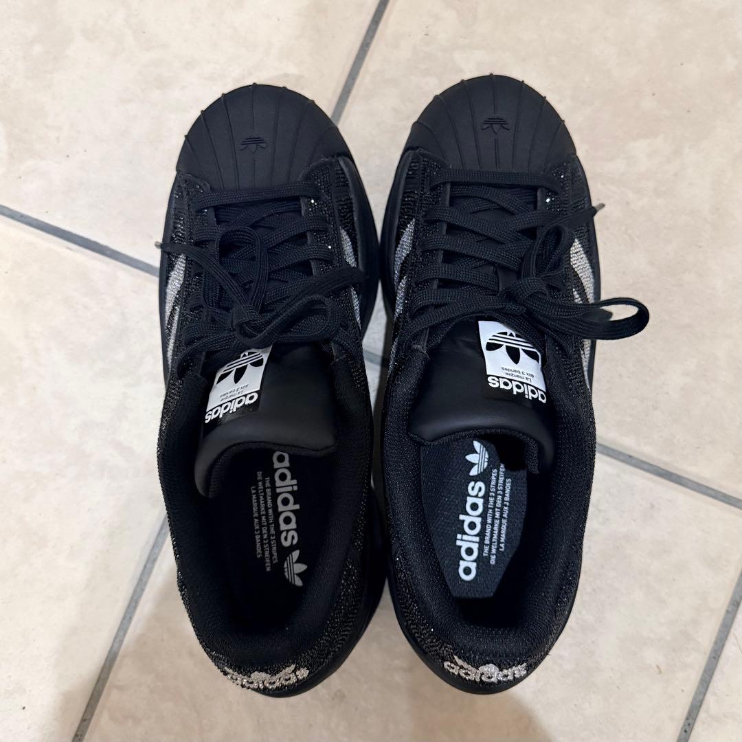 美品 adidas スーパースター ボールド 厚底スニーカー 25.5cm