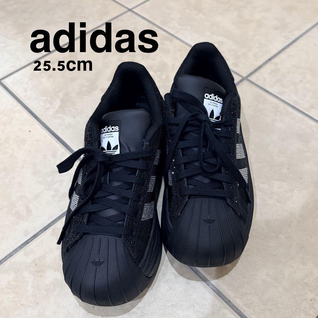 美品 adidas スーパースター ボールド 厚底スニーカー 25.5cm