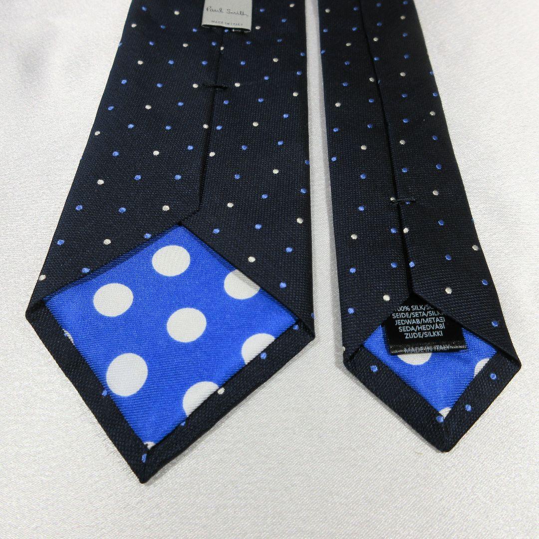 未使用☆ポールスミス/Paul Smith　ネイビー　ドット柄　ネクタイ
