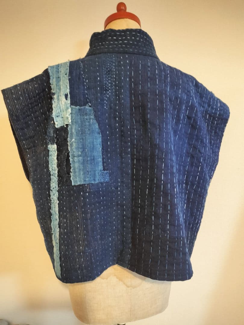 古布襤褸ボロ前空きベスト