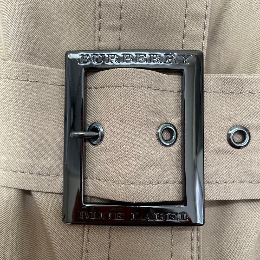 BURBERRY.BLUELABEL/バーバリー、七分袖、フリルトレンチコート