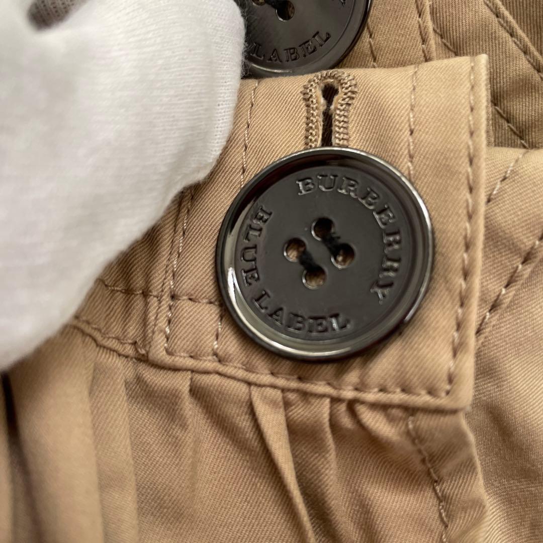 BURBERRY.BLUELABEL/バーバリー、七分袖、フリルトレンチコート