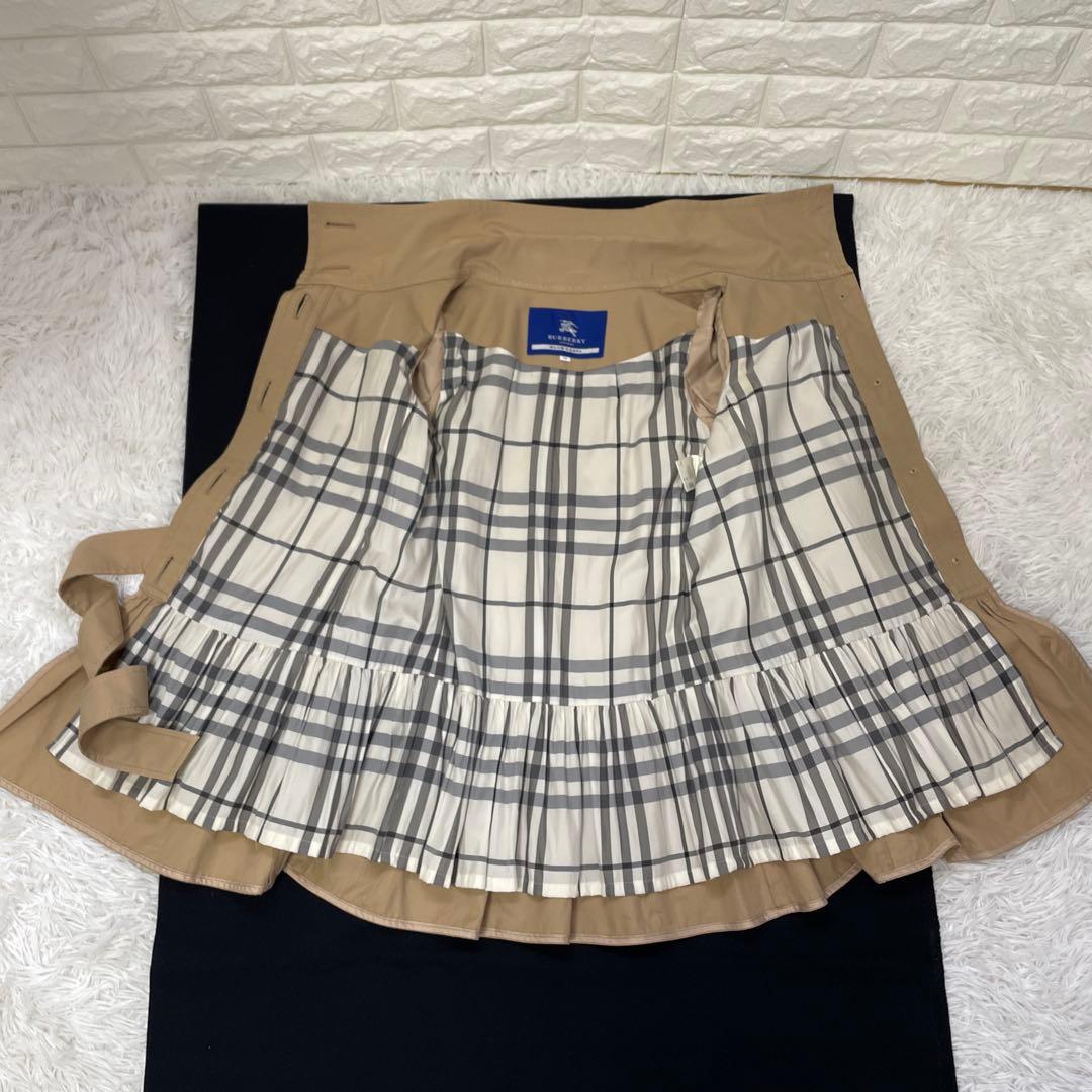 BURBERRY.BLUELABEL/バーバリー、七分袖、フリルトレンチコート