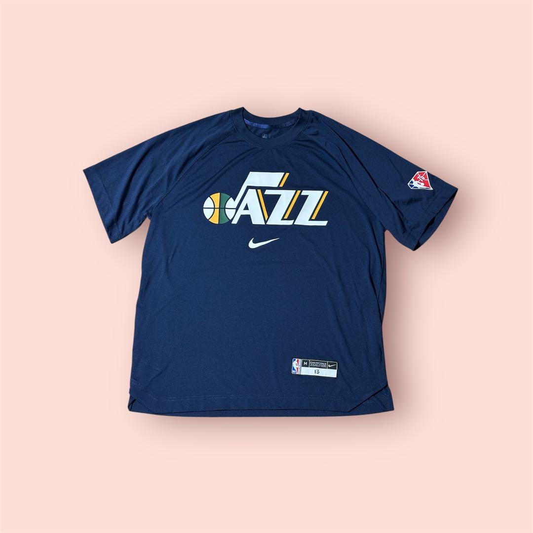 ナイキユタジャズワームアップtシャツNBA75周年選手支給品Used Mサイズ