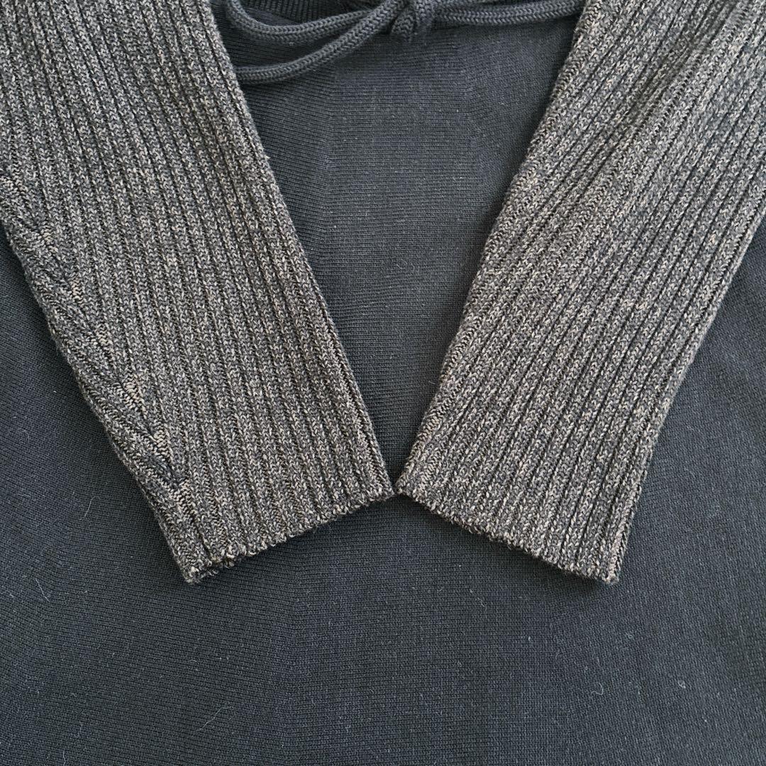 PAMEO POSE Chain Line Knit Dress ロング 黒